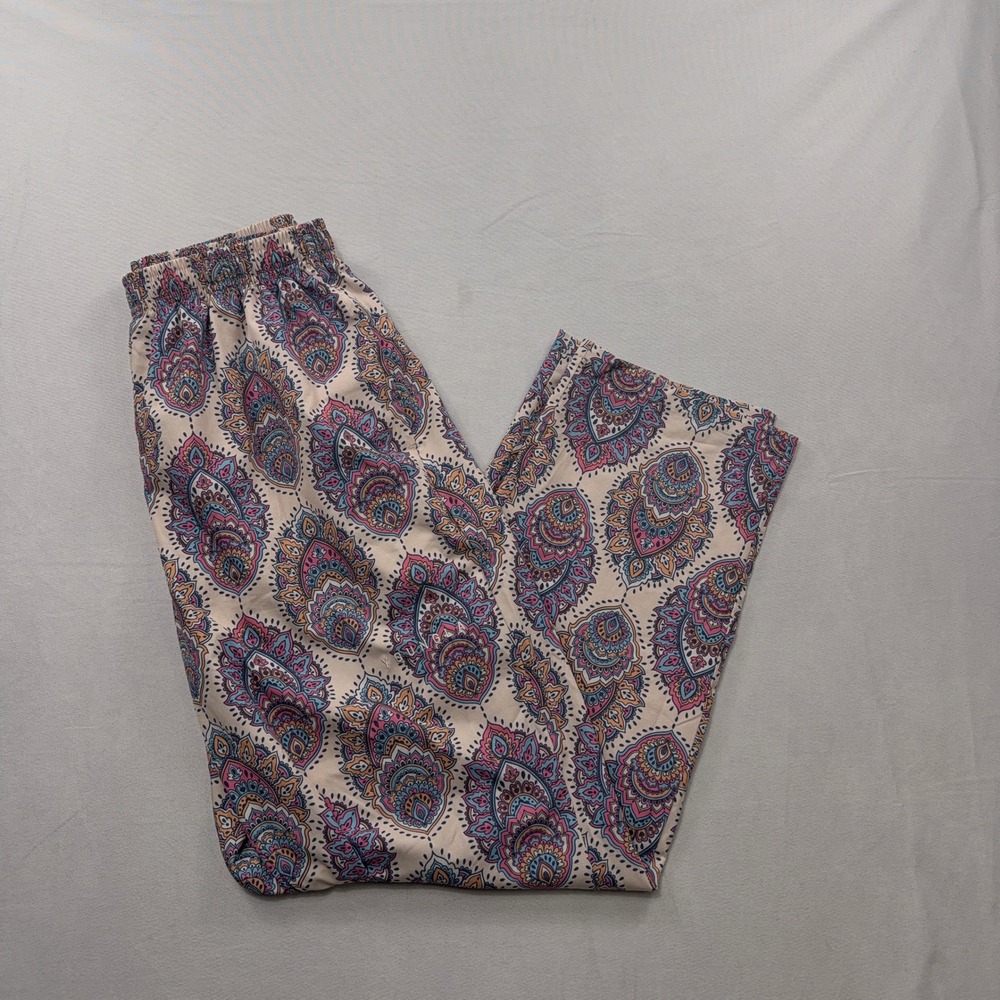 YoungLA Lounge Pants 217 Paisley‎ Print Drawstring Multicolor Mens Small